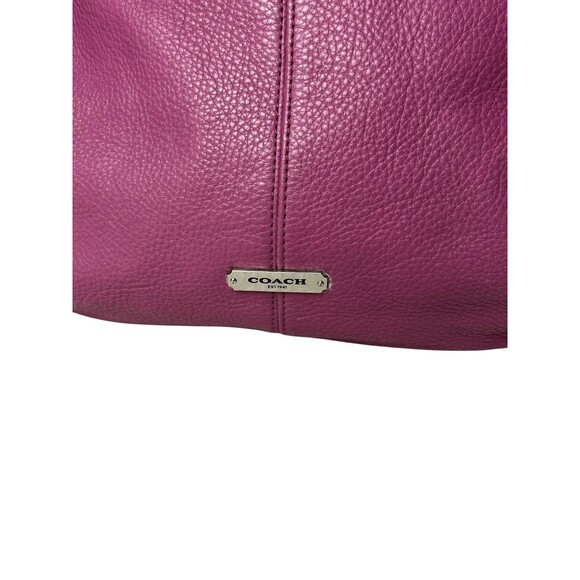 COACH F23309  AVERY Pebbled LEATHER HOBO ROSE Purple Shoulder Y2K 00s - Picture 3 of 16